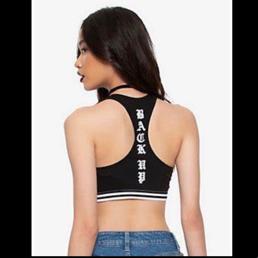 Back Up Sports Lace Up Bra Hot Topic NWT's